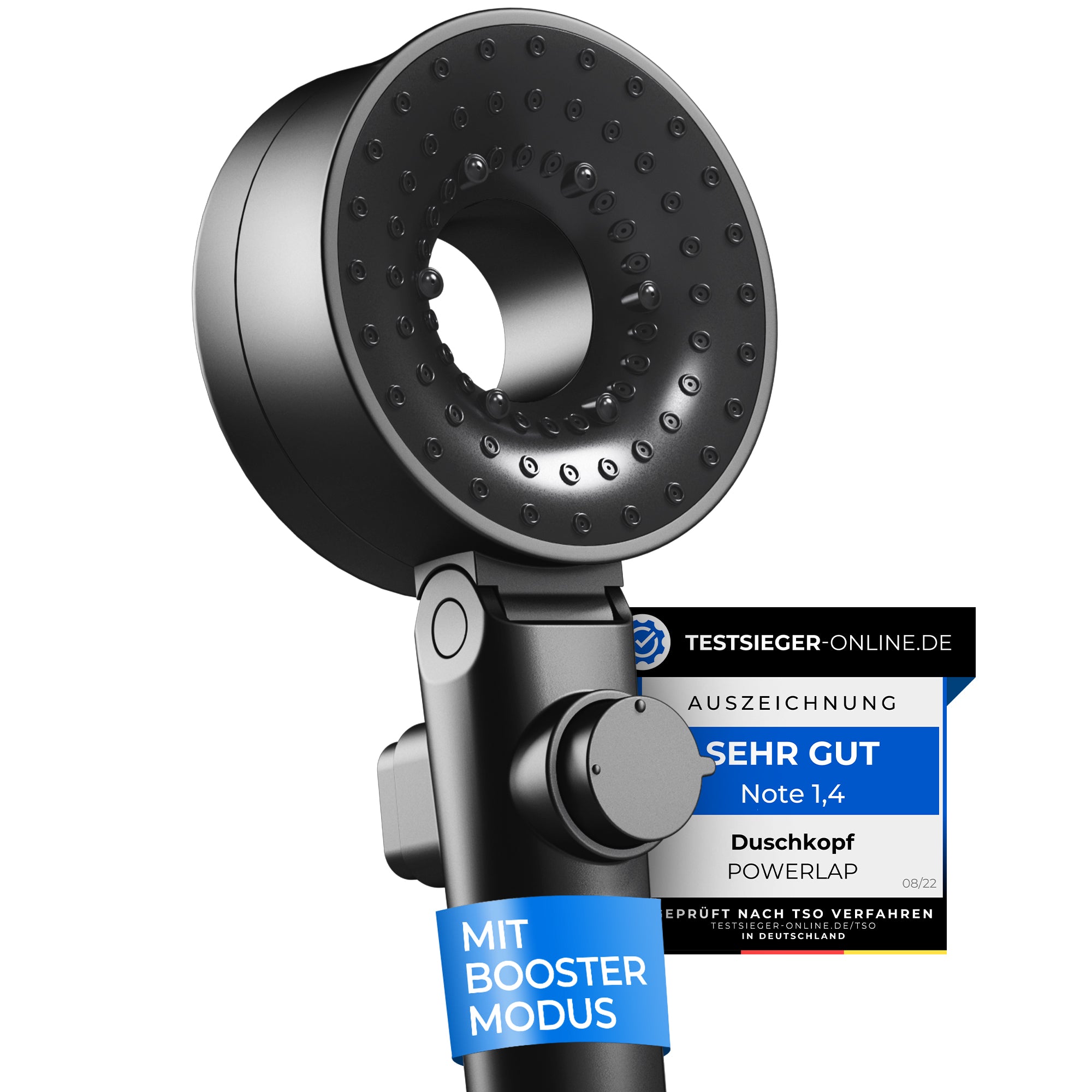 POWERLAP® Duschkopf (Matt- Schwarz)