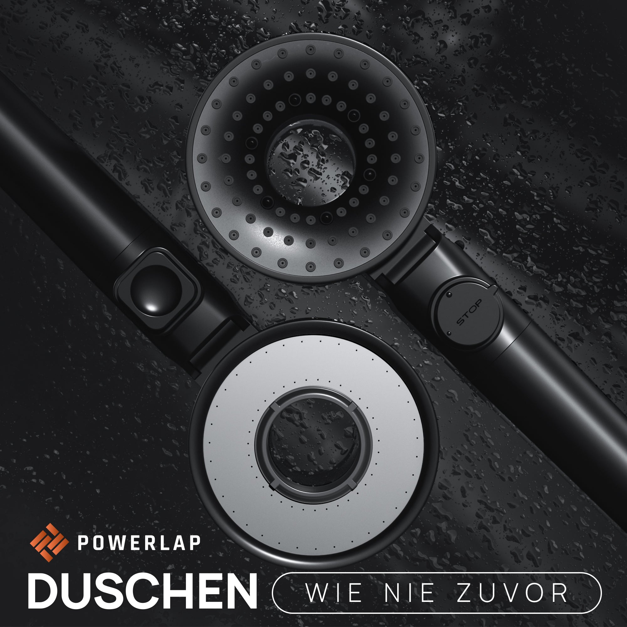 POWERLAP® Duschkopf (Matt- Schwarz)