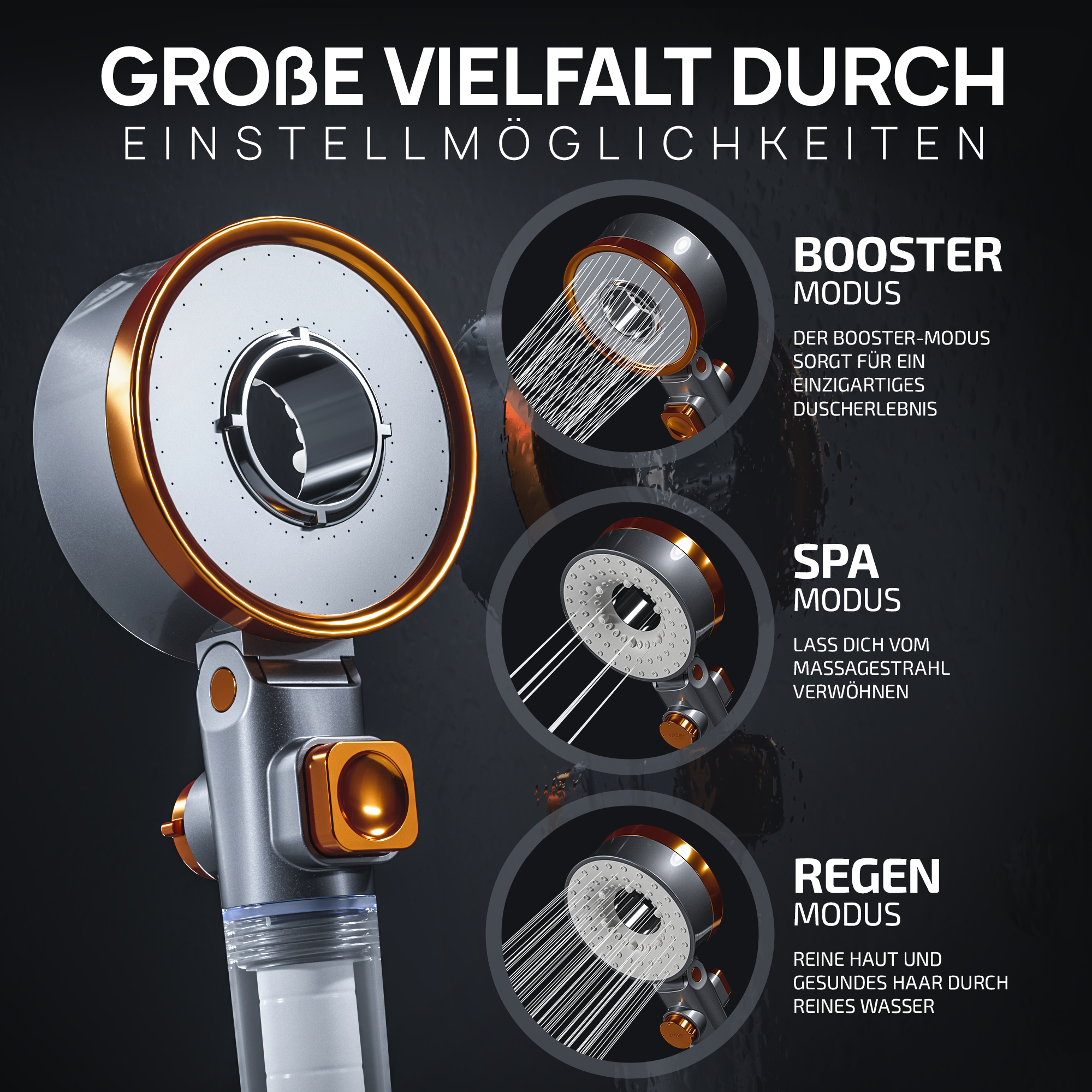 POWERLAP® Duschkopf (Bronze)